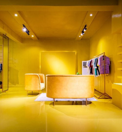 Interior shoot of NINETEEN Fashion Store at Matis Brass Mall, Lekki.